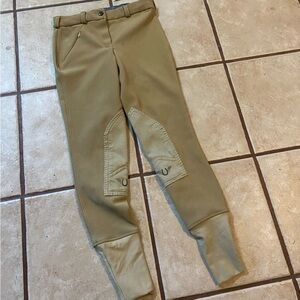 Woman’s Tan Equestrian Riding Pants 26” Waist Tuff Rider Knee Patches NWTS